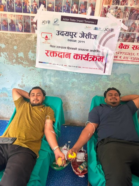 नेपाल जेसीजद्वारा देशव्यापी रगत संकलन