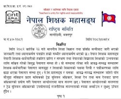 पेशागत आन्दोलनलाई राजनीति नबुझ्नु – शिक्षक महासंघ