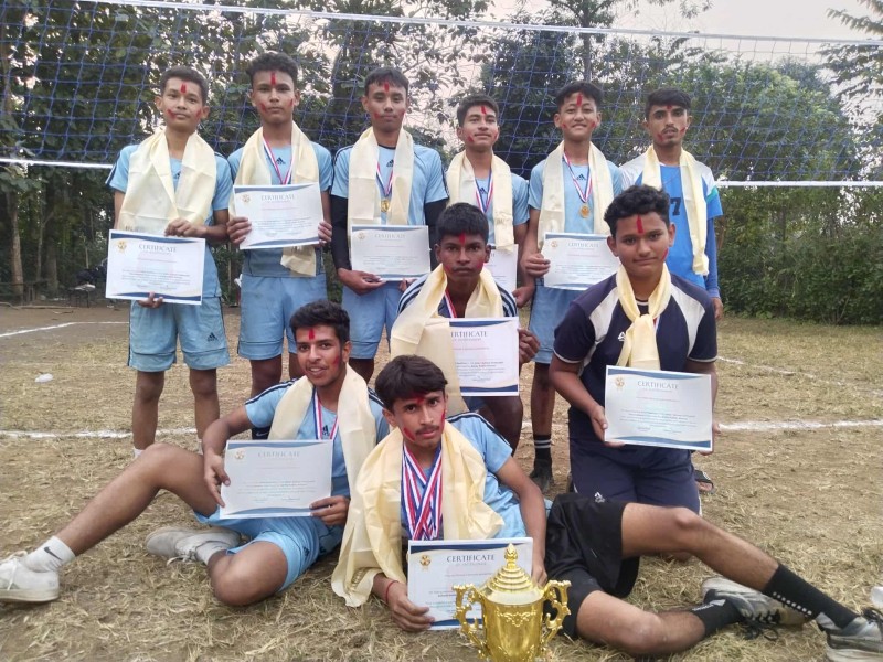 आदर्श माविले जित्यो भलिबल प्रतियोगिता